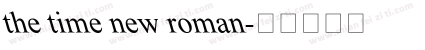 the time new roman字体转换